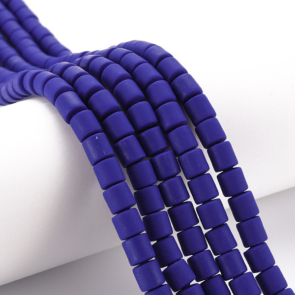 

PandaHall Polymer Clay Bead Strands, Column, Dark Blue, 5~7x6mm, Hole: 1.5~2mm, about 61~69pcs/strand, 15.74 inch Polymer Clay Column