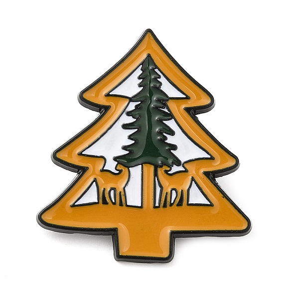 

PandaHall Enamel Pin, Electrophoresis Black Plated Alloy Badge for Backpack Clothes, Christmas Tree, 29x26x1.5mm Alloy+Enamel Christmas Tree..., Gold