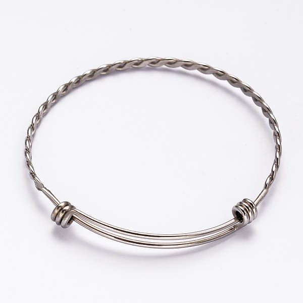 

PandaHall 304 Stainless Steel Bangles, Stainless Steel Color, 63mm 304 Stainless Steel