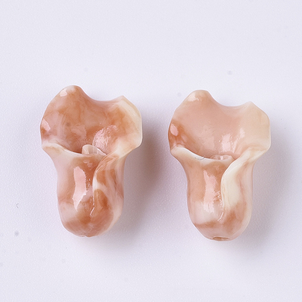 

PandaHall Synthetic Coral Beads, Dyed, Two Tone, Calla Lily, Coral, 15x10x9mm, Hole: 1.5mm Synthetic Coral Flower Red