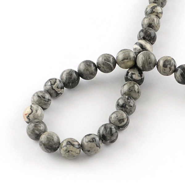 

PandaHall Natural Map Stone/Picasso Stone/Picasso Jasper Beads Strands, Round, 10.5mm, Hole: 1.2mm, about 36pcs/strand, 15.7 inch Map Stone...