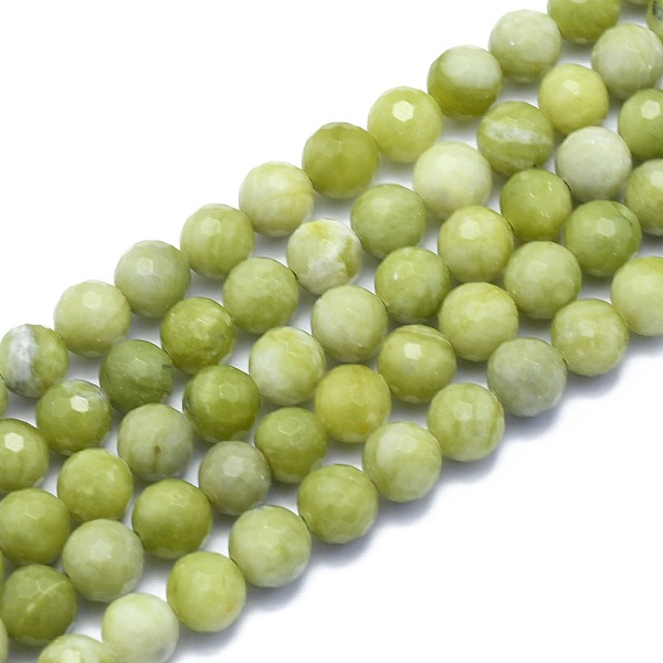 

PandaHall Natural TaiWan Jade Beads Strands, Round, Faceted(128 Facets), 8mm, Hole: 1.2mm, about 49pcs/strand, 15.16 inch(38.5cm) TaiWan...