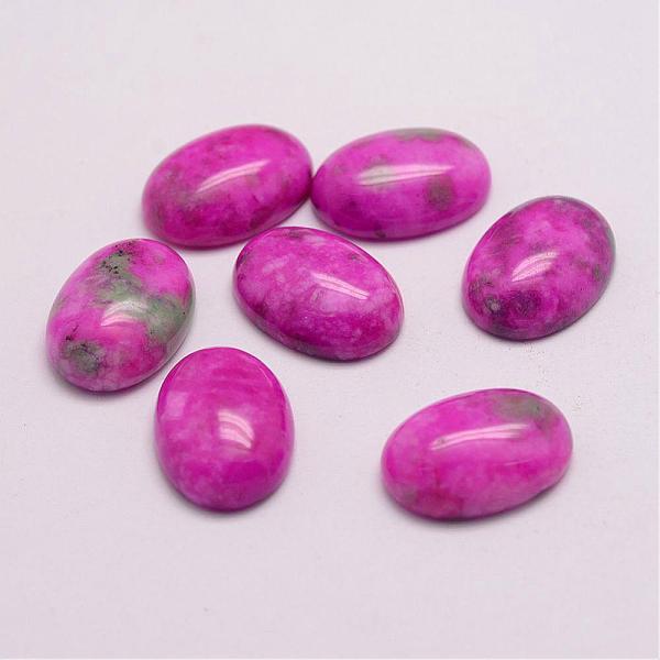 

PandaHall Dyed Jade Cabochons, Flat Oval, Hot Pink, 18x13x6mm White Jade Oval Pink