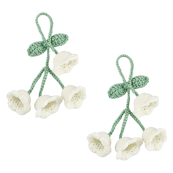 

PandaHall FINGERINSPIRE 2pcs Car Mirror Hanging Accessories 7.4inch Light Goldenrod Yellow Crochet Campanula Flower Hanging Pendant Crochet...