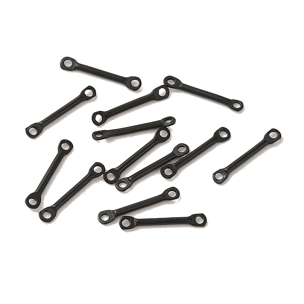 

PandaHall 304 Stainless Steel Connector Charms, Bar Links, Electrophoresis Black, 12x2x1mm, Hole: 1mm 304 Stainless Steel Stick