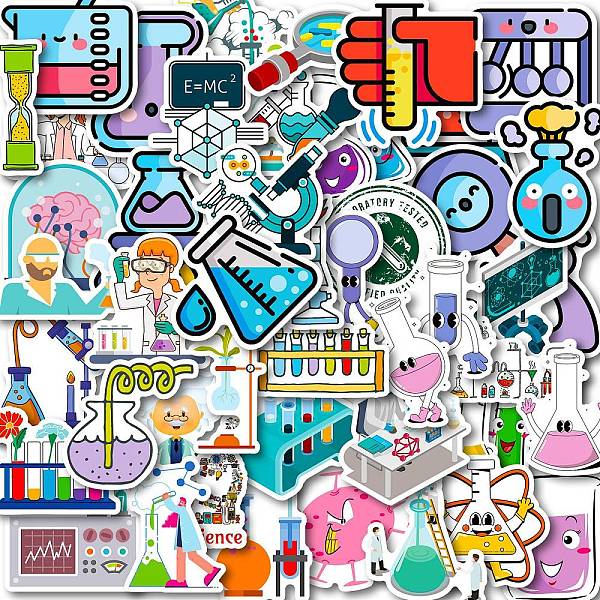 

PandaHall Cartoon Paper Sticker, for DIY Scrapbooking, Craft, Science Theme, Mixed Color, 40~60x20~59.5x0.1mm, 50pcs/bag Paper Mixed Shapes..., Multicolor