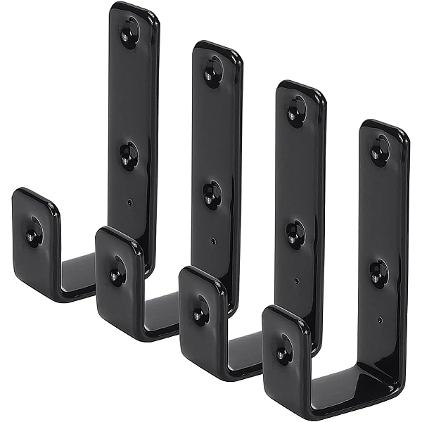 

PandaHall BENECREAT 4 PCS Black Bed Ladder Plastic Hooks,Heavy Duty Hardware Utility Hook Garage Storage Hook for Bed Decoration Tool...