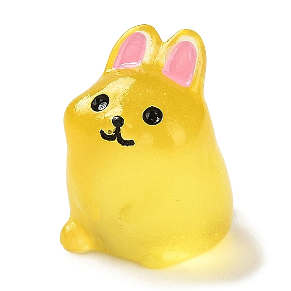

PandaHall Rabbit Luminous Resin Display Decorations, Glow in the Dark, for Car or Home Office Desktop Ornaments, Gold, 17.5x16x21.5mm Resin...