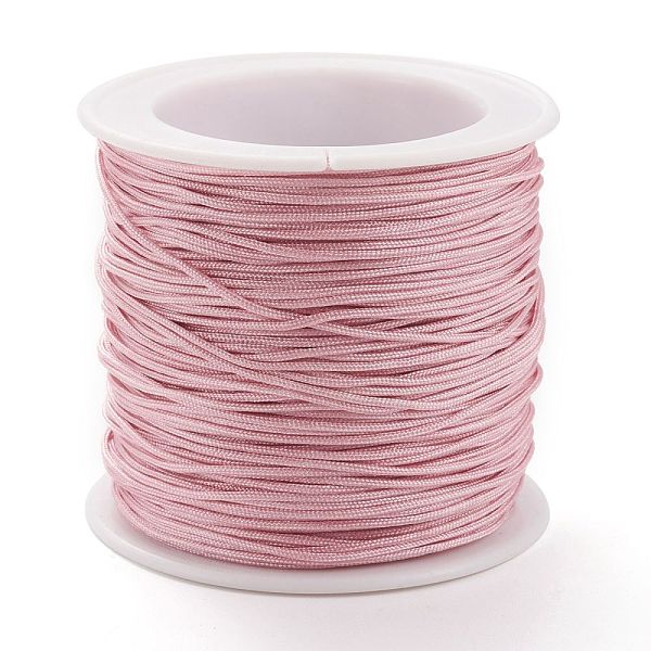 

PandaHall Nylon Thread, DIY Material for Jewelry Making, Pearl Pink, 1mm, 100yards/roll Nylon