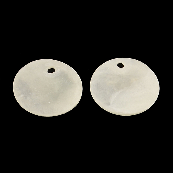 

PandaHall Flat Round Capiz Shell Pendants, WhiteSmoke, 15x0.5~1mm, Hole: 1.5mm Capiz Shell Flat Round White
