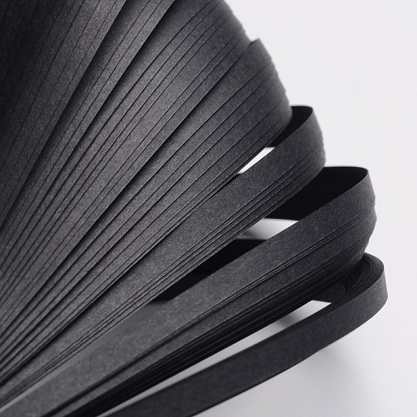

PandaHall Quilling Paper Strips, Black, 530x5mm, about 120strips/bag Paper Black