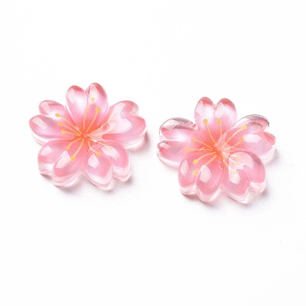 

PandaHall Transparent Epoxy Resin Cabochons, Flower, Pink, 22x21x5mm Epoxy Resin Flower Pink