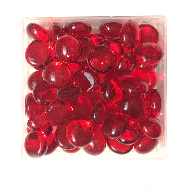 

PandaHall Transparent Glass Cabochons, Half Round/Dome, Mosaic Tiles for Arts DIY Crafts, Red, 13~18x8mm, about 305~328pcs/939g Glass Half...