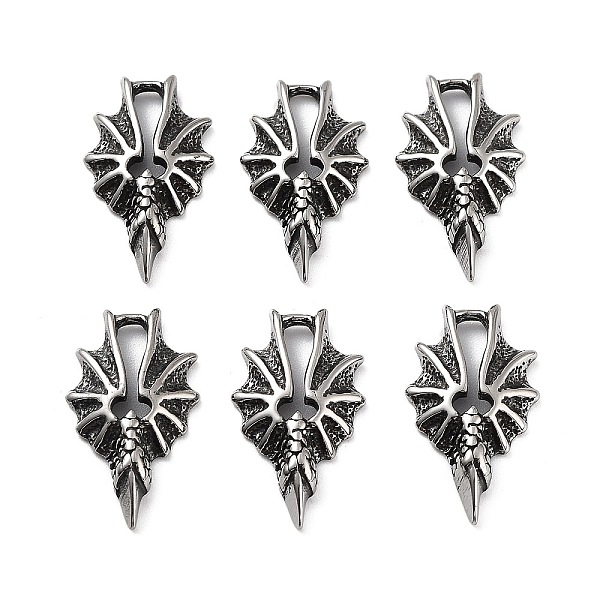 

PandaHall 316 Surgical Stainless Steel Pendants, Bat Charm, Antique Silver, 23x13x3mm, Hole: 6x2mm 316 Surgical Stainless Steel Bat