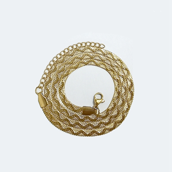 

PandaHall 304 Stainless Steel Herringbone Chain Necklaces, Golden, 17.80 inch(45.2cm) 304 Stainless Steel Flat