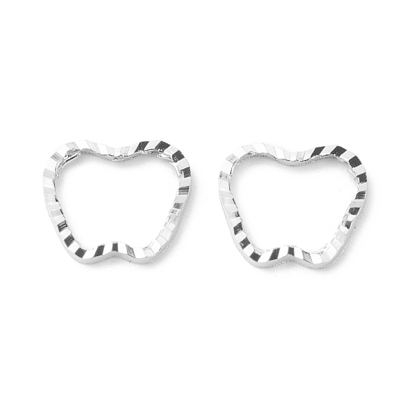 

PandaHall Brass Linking Rings, Long-Lasting Plated, Cadmium Free & Lead Free, Apple, 925 Sterling Silver Plated, 8x9x1mm, Inner Diameter...