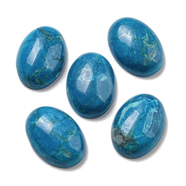 

PandaHall Natural Howlite Cabochons, Oval, Dyed, 18x13x5~5.5mm Howlite Oval