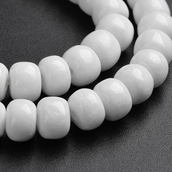 

PandaHall Natural Mashan Jade Column Bead Strands, Dyed & Heated, White, 8x6mm, Hole: 1mm, about 70pcs/strand, 15.75 inch Mashan Jade Column...