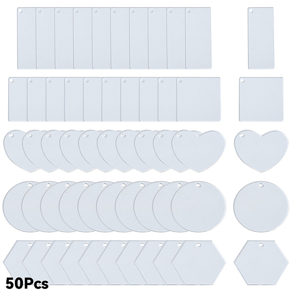 50Pcs 5 Styles Tran… - image