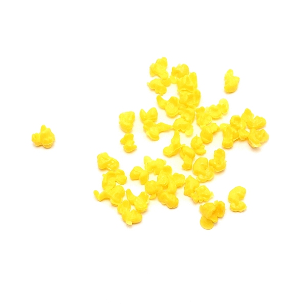 

PandaHall DIY PVC Artificial Resin Popcorn, Artificial Food Decoration, Yellow, 8~13x6~11x4~9mm, about 20g/bag Plastic Others Yellow