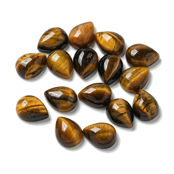 

PandaHall Natural Tiger Eye Cabochons, Teardrop, 8x6x3mm Tiger Eye Teardrop