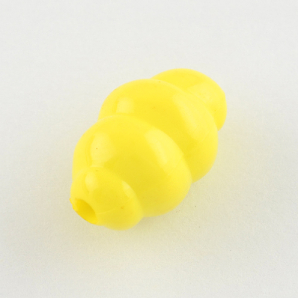 

PandaHall Opaque Acrylic Beads, Oval, Yellow, 18x11mm, Hole: 2mm, about 380pcs/500g Acrylic Oval Yellow