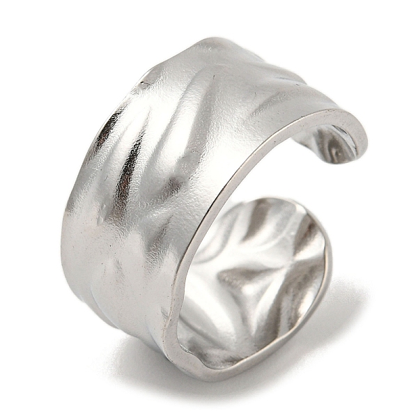 

PandaHall 304 Stainless Steel Open Cuff Ring, Textured Wide Band Rings, Stainless Steel Color, Inner Diameter: 18mm 304 Stainless Steel