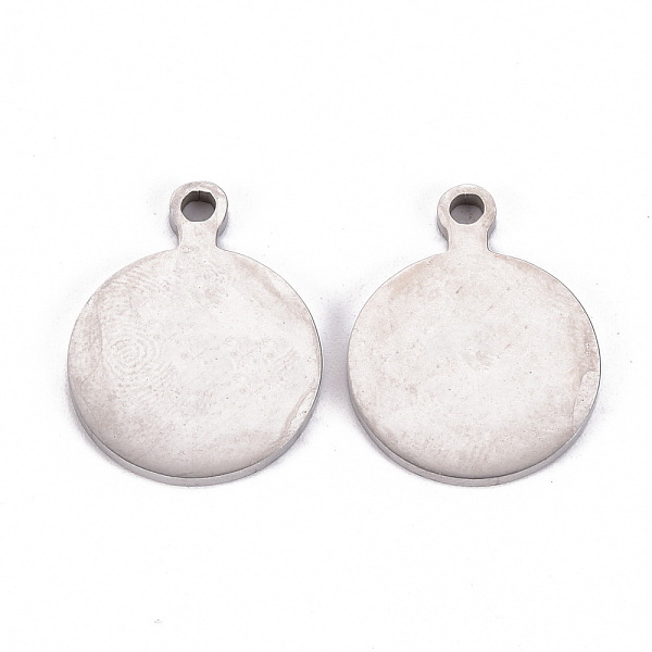 

PandaHall 201 Stainless Steel Pendants, Laser Cut, Stamping Blank Tag, Flat Round, Stainless Steel Color, 24x18x2mm, Hole: 2.5mm 201...