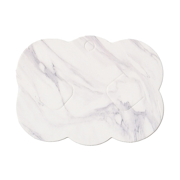 

PandaHall Cloud Shaped Paper Hair Clip Display Cards, Marble Print Jewelry Display Card for Hair Clip Storage, WhiteSmoke, 9x6.9x0.05cm..., White