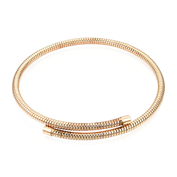 

PandaHall Iron Round Snake Chains Necklace, Adjustable Stretch Necklace for Men Women, Light Gold, Inner Diameter: 20.55 inch(52.2cm) Iron