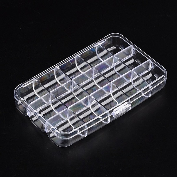 

PandaHall Plastic Bead Storage Containers, 15 Compartments, Rectangle, Clear, 15x9.2x2.5cm Plastic Rectangle Clear