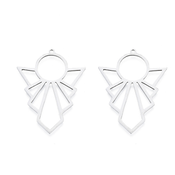 

PandaHall 201 Stainless Steel Pendants, Outline Charms, Angel, Stainless Steel Color, 44x33.5x1mm, Hole: 1.5mm 201 Stainless Steel Angel &...