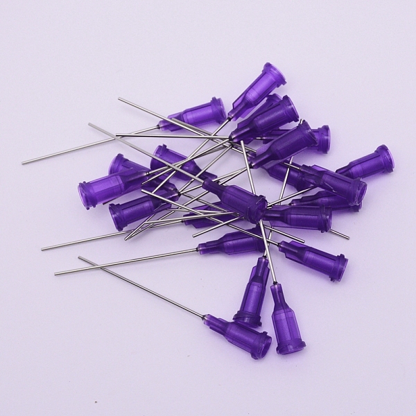 

PandaHall Stainless Steel Dispensing Needles, Plastic Interface, Dark Violet, 55.5x7.5mm, Hole: 4.5mm, Pin: 0.81mm, inner diameter: 0.51m...