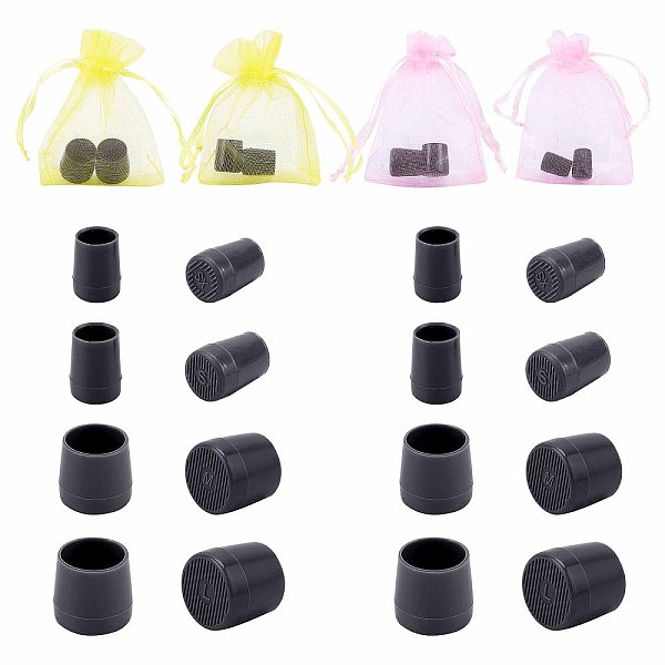 PandaHall Gorgecraft 8Pair PVC High Heel Stoppers Protector, Round Shape Non-slip Wearable Heel Cover Shockproof Accessories, 8Pcs Organza...