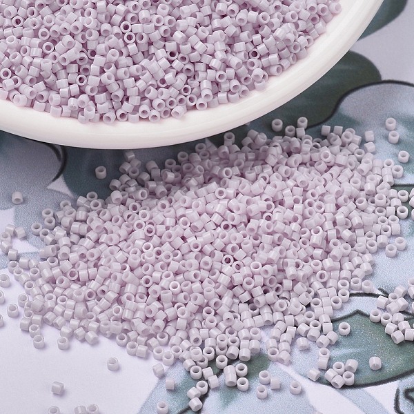 

PandaHall MIYUKI Delica Beads, Cylinder, Japanese Seed Beads, 11/0, (DB1494) Opaque Pale Rose, 1.3x1.6mm, Hole: 0.8mm, about 10000pcs/bag..., Purple