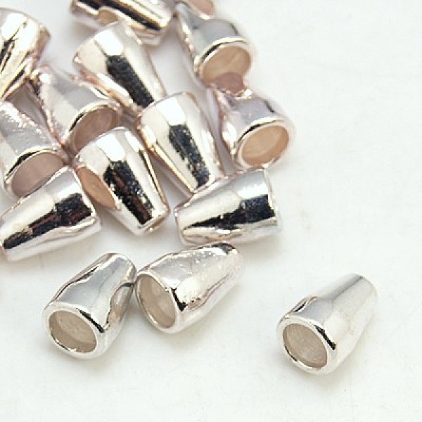 

PandaHall Tibetan Style Alloy Bead Cone, Cadmium Free & Nickel Free & Lead Free, Silver, 11x8mm, Hole: 2.5mm Alloy
