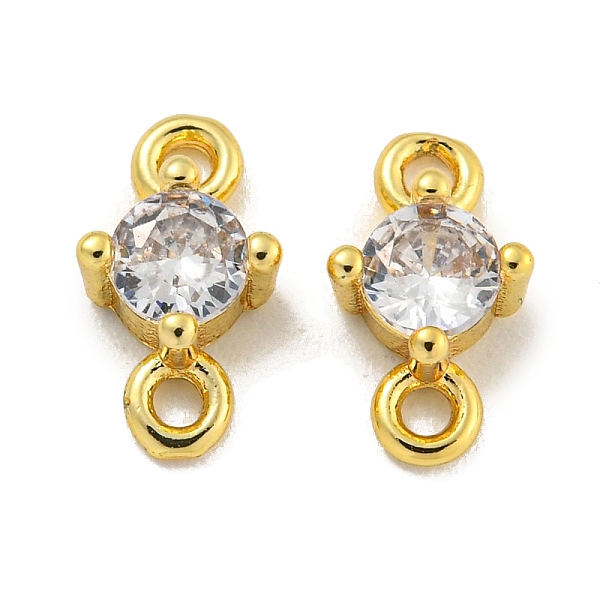 

PandaHall Rack Plating Brass Pave Clear Cubic Zirconia Links, Flat Round Connector Charms, Long-Lasting Plated, Lead Free & Cadmium Free...