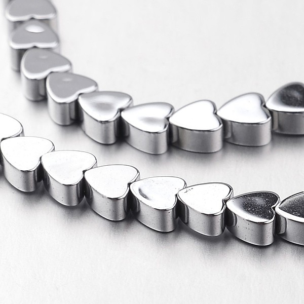

PandaHall Electroplate Non-magnetic Synthetic Hematite Bead Strands, Heart, Silver Plated, 4x4x2mm, Hole: 1mm, about 110pcs/strand, 15.7...