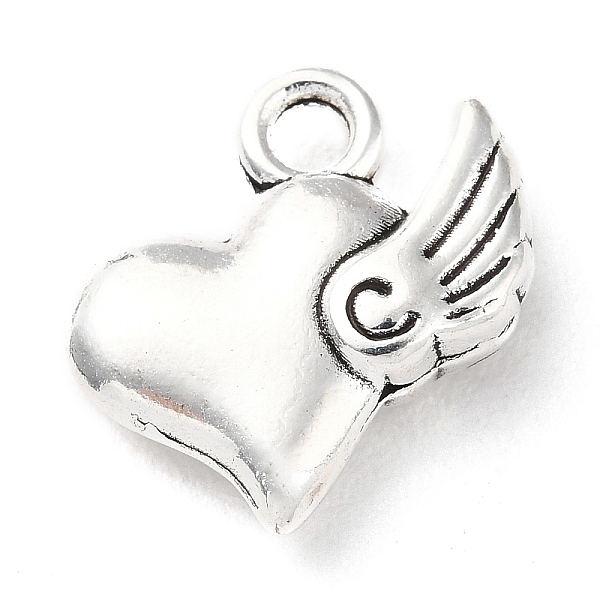 

PandaHall Tibetan Style Alloy Pendants, Heart, Antique Silver, 14x13.5x3.5mm, Hole: 2mm, about 364pcs/500g Alloy Heart