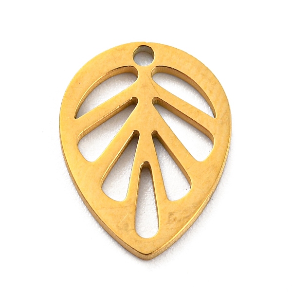 

PandaHall 304 Stainless Steel Charms, Golden, Laser Cut, Leaf, 12.5x9.5x1mm, Hole: 1mm 304 Stainless Steel Leaf