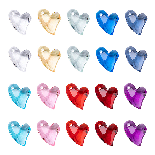 

PandaHall 100Pcs 10 Colors Transparent Acrylic Charms, Faceted, Heart, Mixed Color, 11x9x4mm, Hole: 0.5mm, 10pcs/color Acrylic Heart..., Multicolor