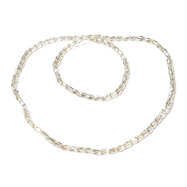 Electroplate Transparent Glass Beads Strands