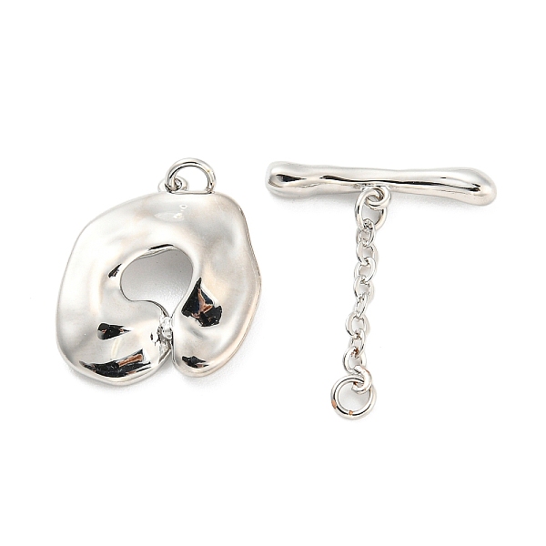

PandaHall Rack Plating Brass Toggle Clasps, Long-Lasting Plated, Cadmium Free & Lead Free, Platinum, Ring: 19x16x2.5mm, Bar: 21.5x19x2mm...