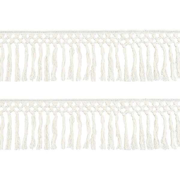 

PandaHall BENECREAT 3.66m x 14cm Wide Cotton Tassel Fringe Trim, Costume Accessories Fringe Trim for DIY Sewing Craft Curtain Furniture..., Brown