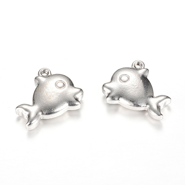 

PandaHall 304 Stainless Steel Pendants, Dolphin, Stainless Steel Color, 14x16.5x4mm, Hole: 1.5mm 304 Stainless Steel Dolphin