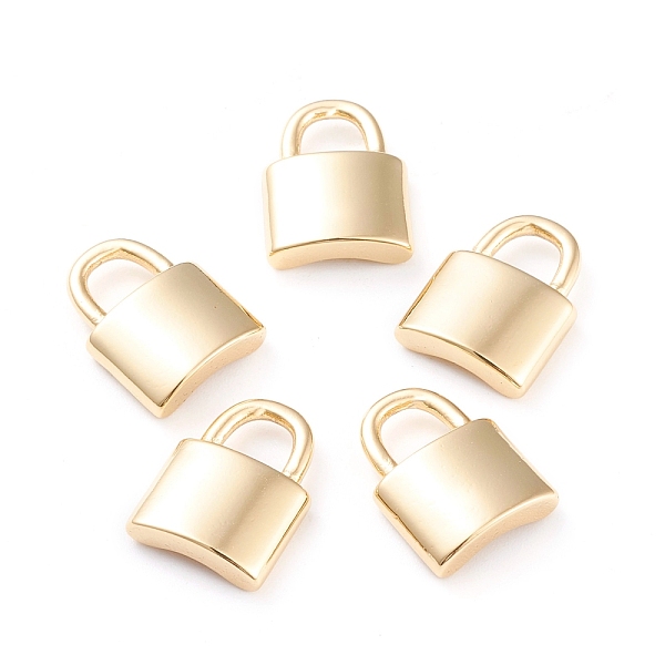 

PandaHall Brass Pendants, Long-Lasting Plated, Lock, Real 18K Gold Plated, 15x11.5x4mm, Hole: 5x4.5mm Brass Lock