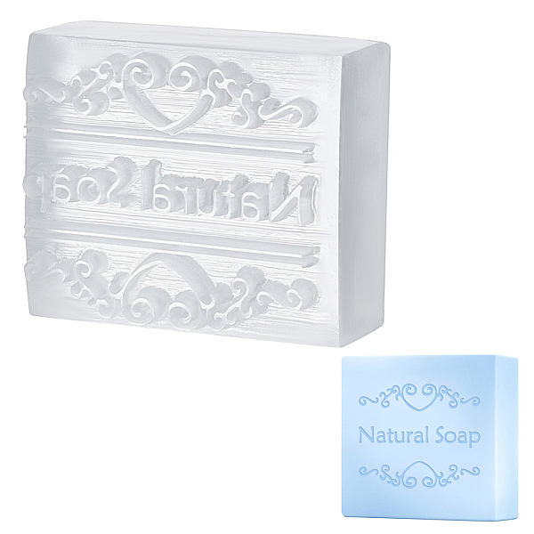 

PandaHall CRASPIRE Soap Mould Stamp Resin Natural Handmade Gift Soap Chapter Handmade Stamping Mould Imprint Stamp for DIY Handmade Soap...