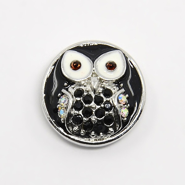 Nickel Free & Lead Free Zinc Alloy Rhinestone Enamel Jewelry Snap Buttons