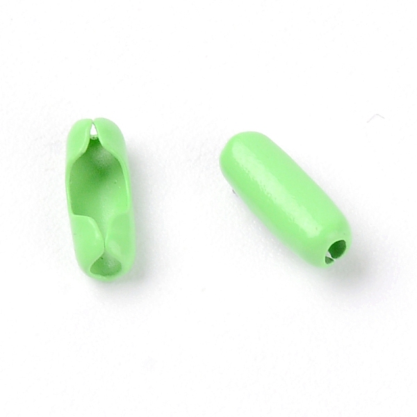 

PandaHall Iron Ball Chain Connectors, Column, Spring Green, 8.5x3mm, 10pcs/bag Iron