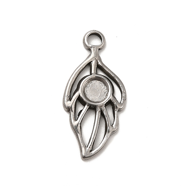 

PandaHall 304 Stainless Steel Pendant Cabochon Settings, Leaf, Stainless Steel Color, Tray: 4mm, 25x12x2mm, Hole: 2.2mm 304 Stainless Steel...